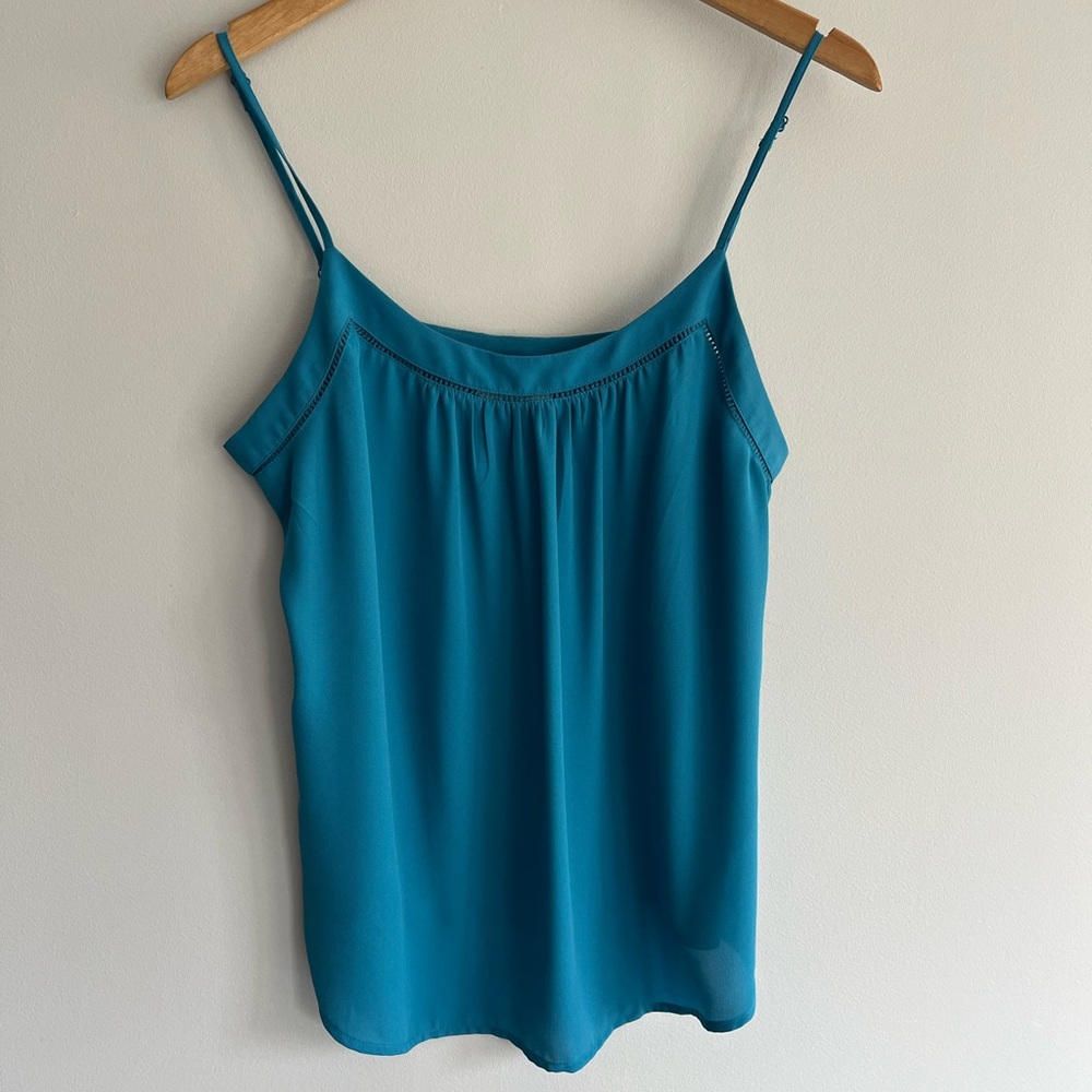 Ann Taylor Loft Teal Spaghetti Strap Women's Top size M